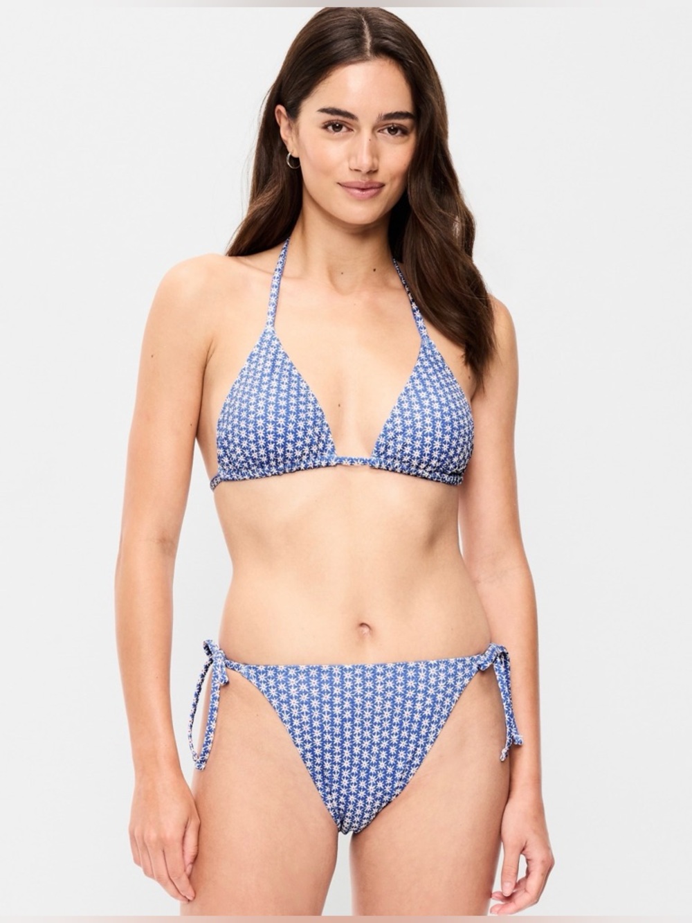 Old Navy Pique Triangle String Bikini And High Double Layer Tube Top Lot